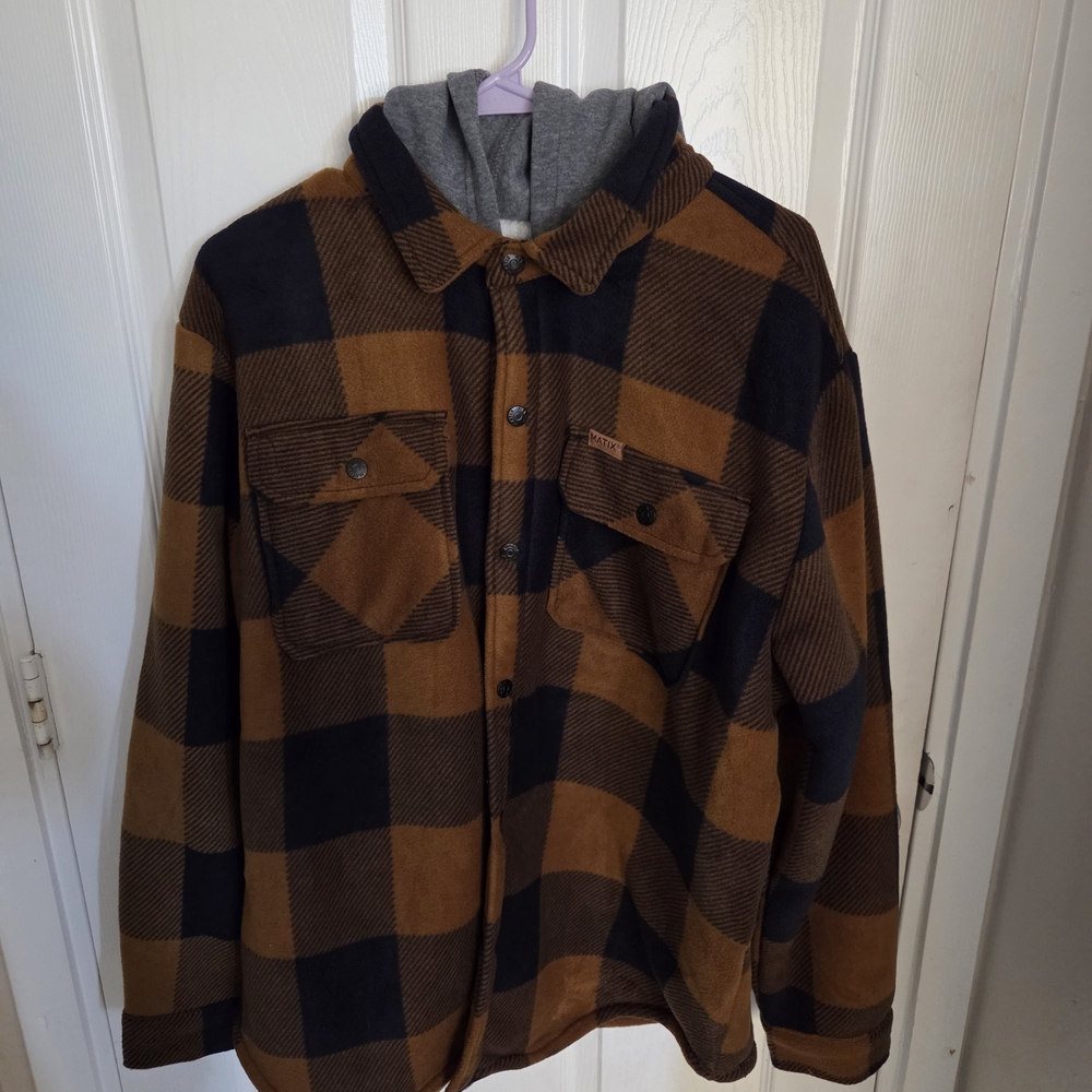 Matix Blue and Brown Shacket Men's Size XL NWT